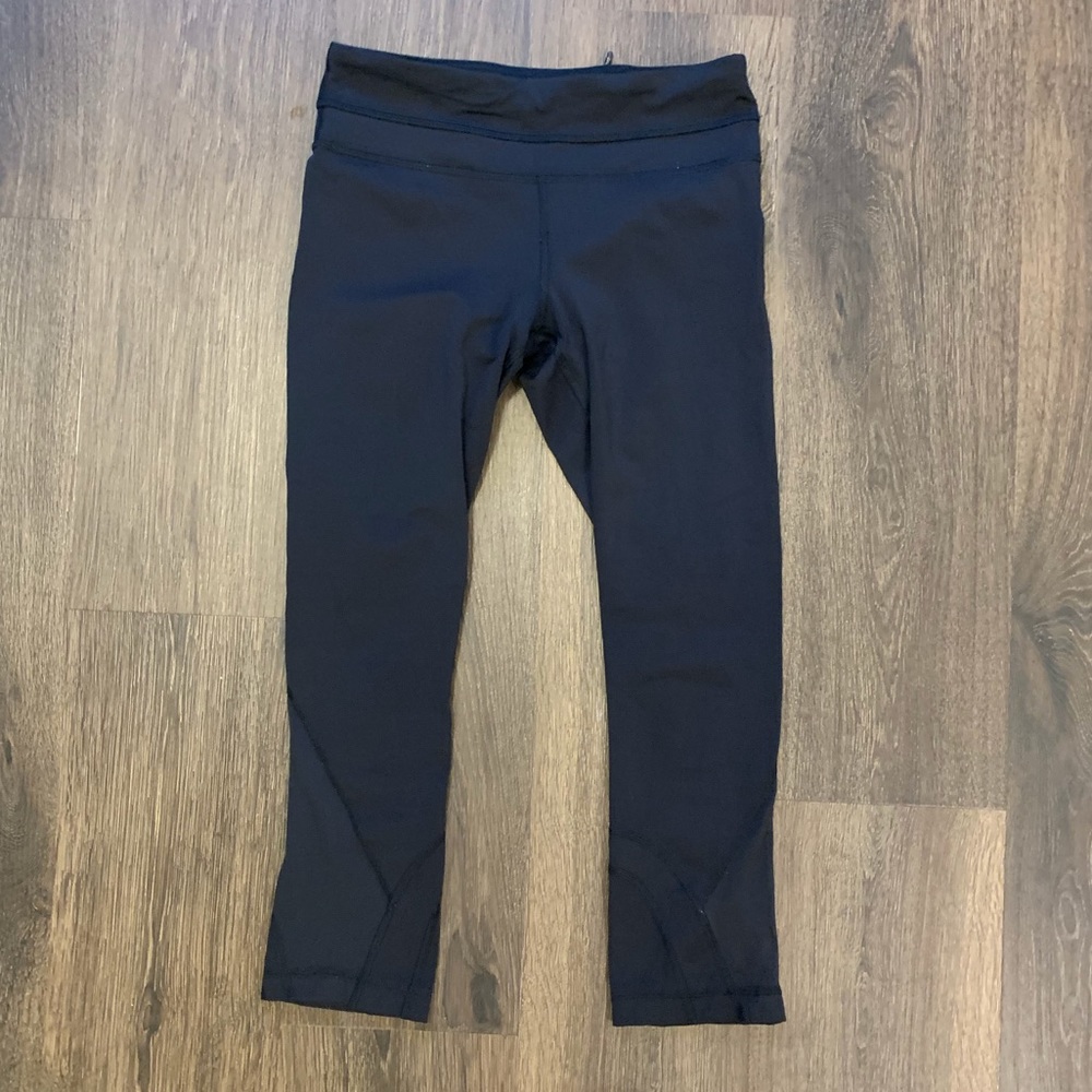 Lululemon Pace Rival Crop Black Sz 4